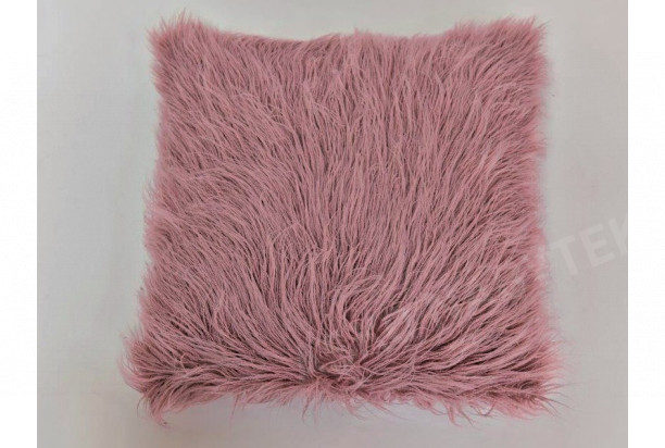 Dekorační polštář s chlupy Zottel 48x48 cm, růžový