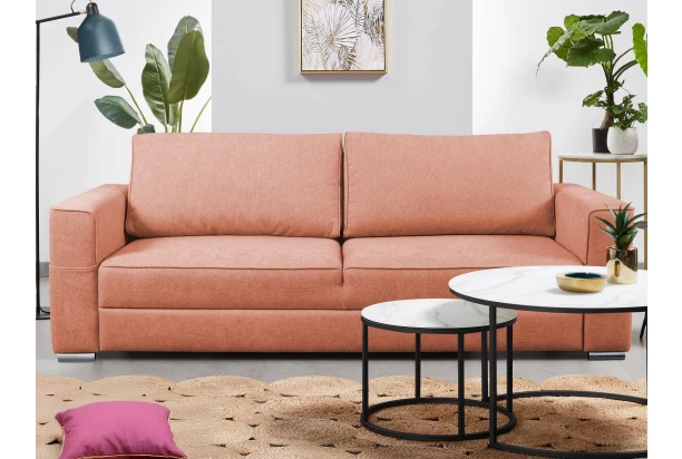 Rozkládací pohovka Cento, lososová látka