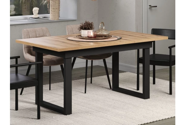 Jídelní stůl s rozkládací funkcí Universal 160x90 cm, dub evoke