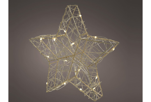 Vánoční dekorace LED hvězda, zlatá