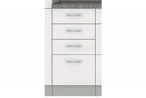 Dolní kuchyňská skříňka Bianka 40D, 40 cm, bílý lesk