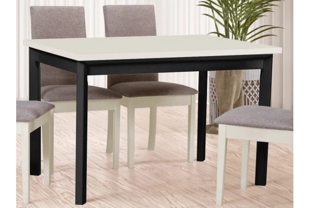 Obdélný jídelní stůl Maxim 120x80 cm, béžový kašmír/černý