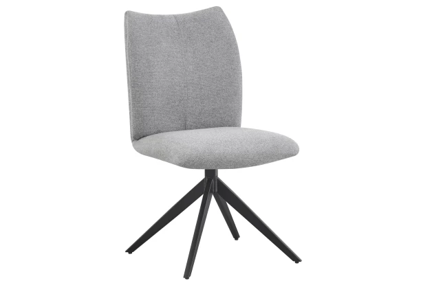 Otočná jídelní židle Kassandra, holubí šedá tkanina