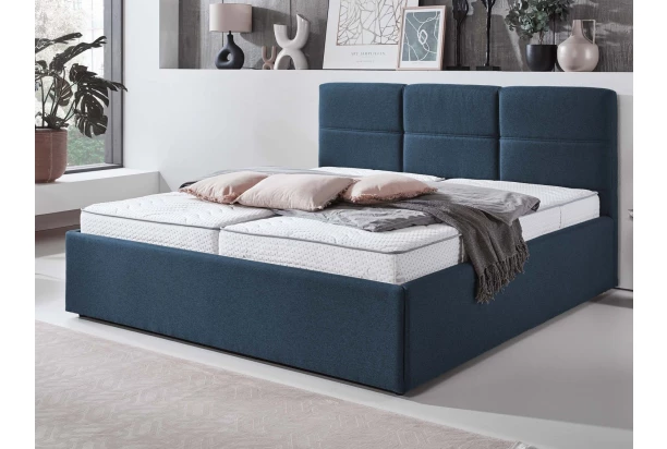 Postel Domango 140x200 cm, denimově modrá látka