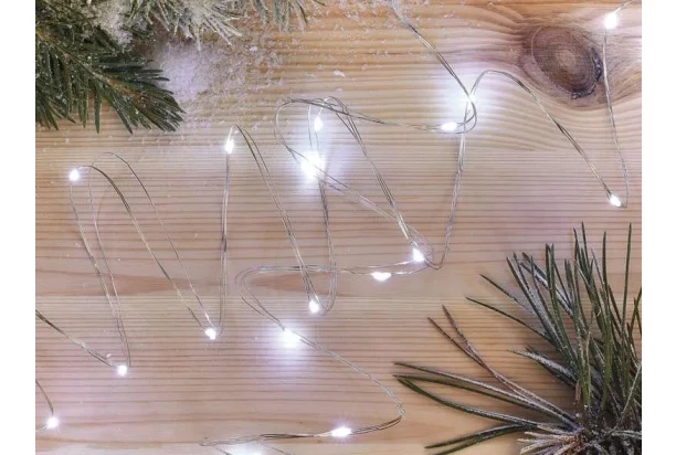 Vánoční řetěz LED Nano 0,9 m, studená bílá