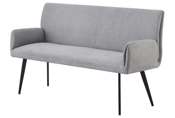 Jídelní lavice s područkami Kassandra, holubí šedá tkanina