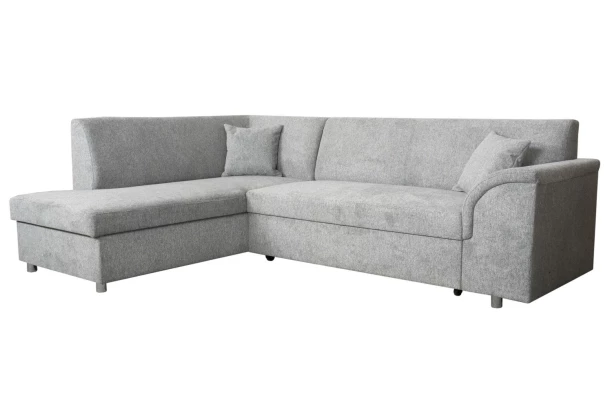 Rohová sedací souprava Bernett, holubí šedá látka, levý roh