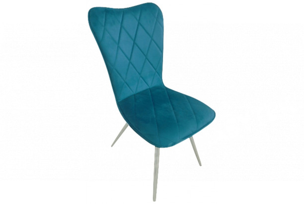 Jídelní židle Erdufis, petrolejovo-modrá látka