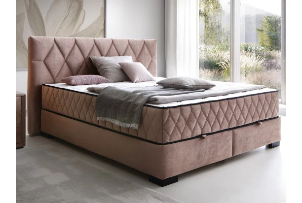 Postel Reve 180x200 cm, tmavě růžová látka