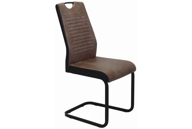 Jídelní židle Rindul, hnědá camel látka v optice lesklé kůže