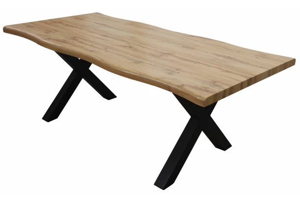 Jídelní stůl v zaobleném tvaru Mikkel 160x90 cm, divoký dub