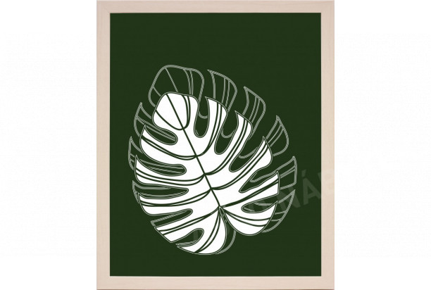Rámovaný obraz Tropický list, 24x30 cm
