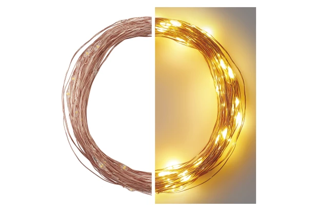 Vánoční řetěz LED Nano 10 m, měděný
