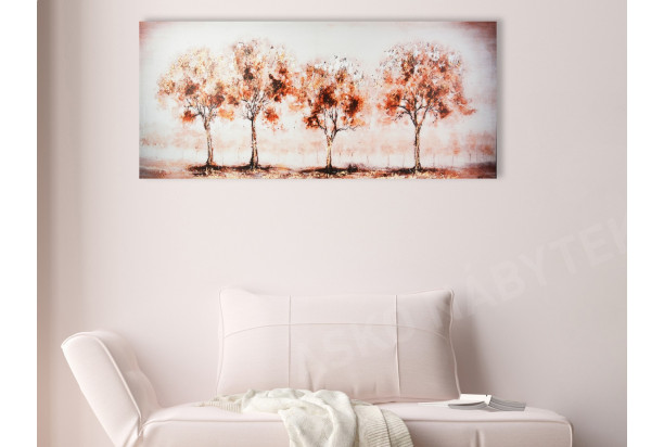 Obraz na plátně Stromy v řadě, 150x50 cm