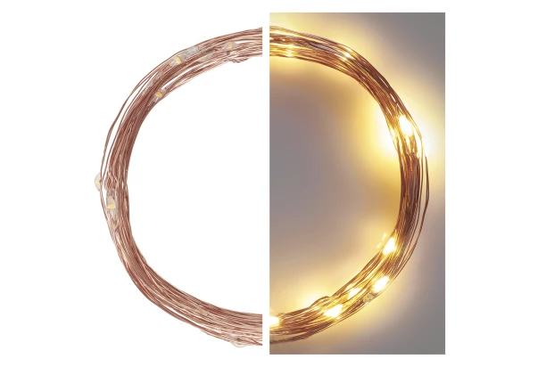 Vánoční řetěz LED Nano 4 m, měděný