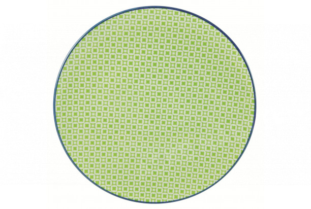 Dezertní talíř 21 cm Mediterran, zelený, středomořský vzor