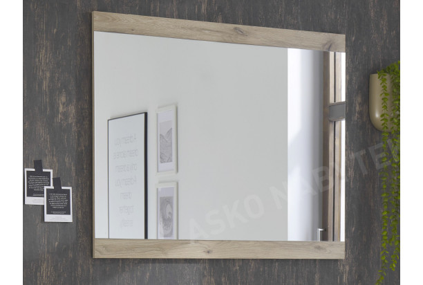 Nástěnné zrcadlo Barcelo 90x75 cm, dub viking