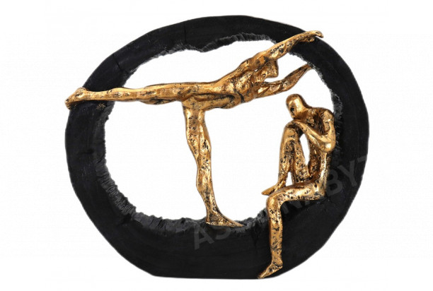 Dekorační soška Postavy v kruhu, zlatá