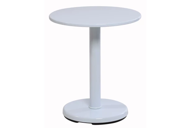 Kulatý odkládací stolek Henrik, 42 cm, leskle bílý