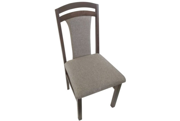 Jídelní židle Sylva, palisandr/béžová tkanina