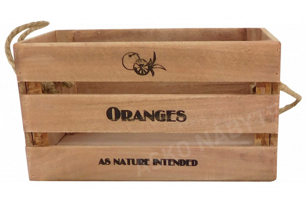 Dřevěná bedýnka Oranges 35x25x18 cm