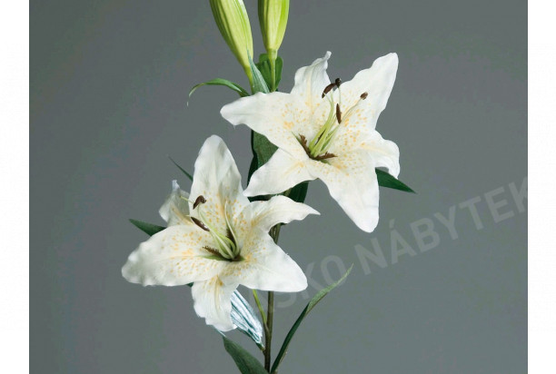Umělá květina Lilie 84 cm, krémová