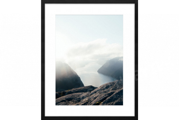 Fotorámeček Iceland 40x50 cm, černý dřevěný dekor
