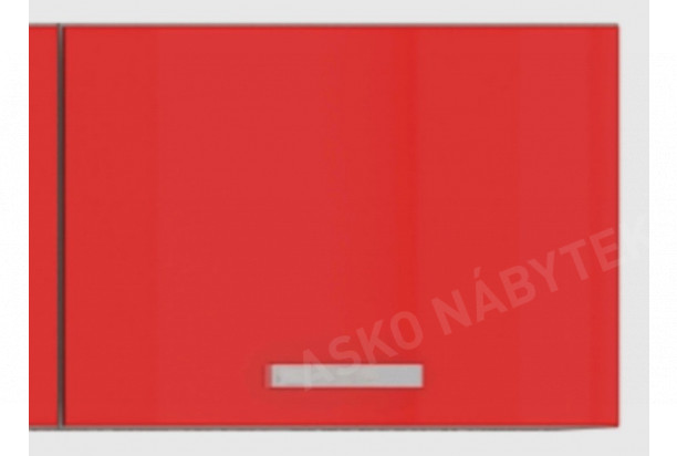 Horní kuchyňská skříňka Rose 50OK, 50 cm, červený lesk