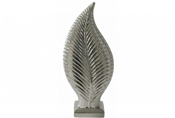 Dekorace list 38 cm, stříbrná