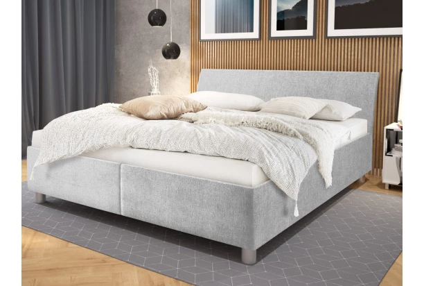 Postel Bali 180x200 cm, světle šedá látka