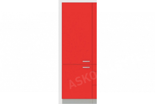 Vysoká kuchyňská skříň Rose 60DK, 60 cm, červený lesk