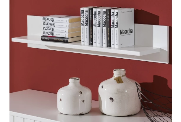 Nástěnná police Atik 107,5 cm, bílá