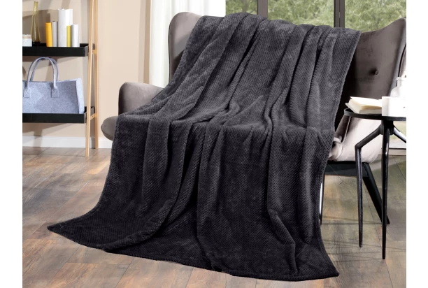 Flanelová deka Cashmere Dots 150x200 cm, černá