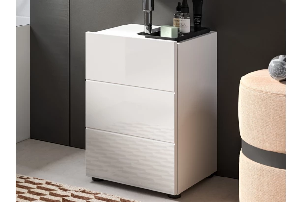 Koupelnová skříňka pod umyvadlo Vira, 38 cm, bílá lesk