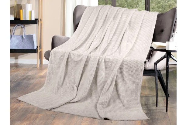 Flanelová deka Cashmere Dots 150x200 cm, písková