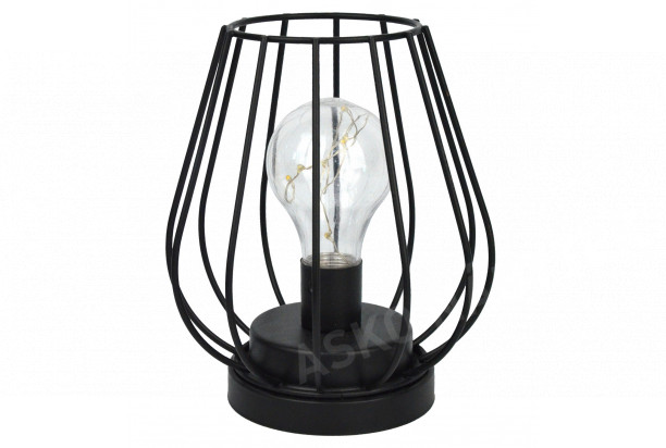 Stolní LED lampa 15 cm, černý kov