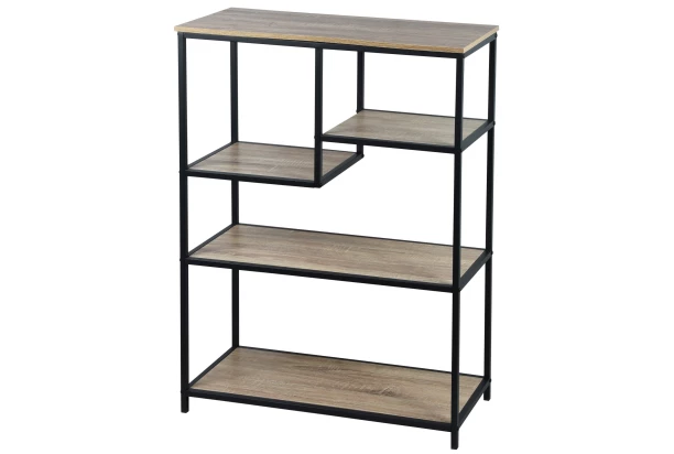 Regál Alessandro, 75 cm, černý/dub sonoma