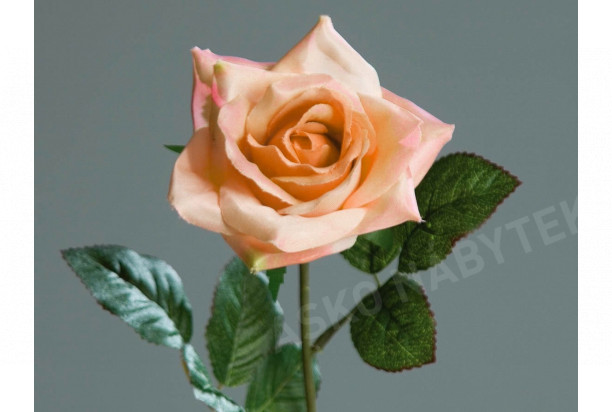 Umělá květina Růže, lososová