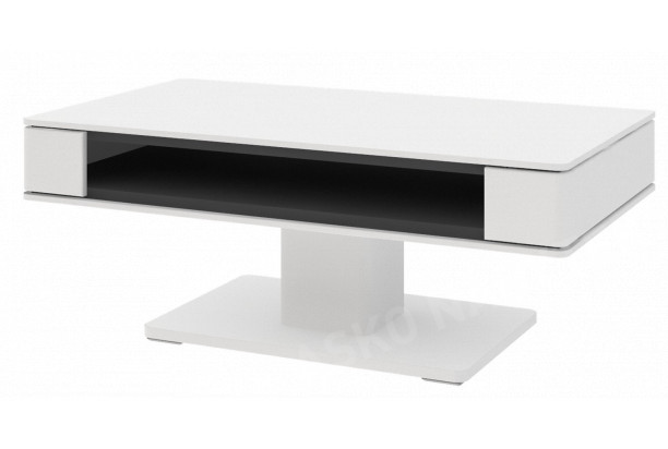 Konferenční stolek Dawson, bílý/grafit