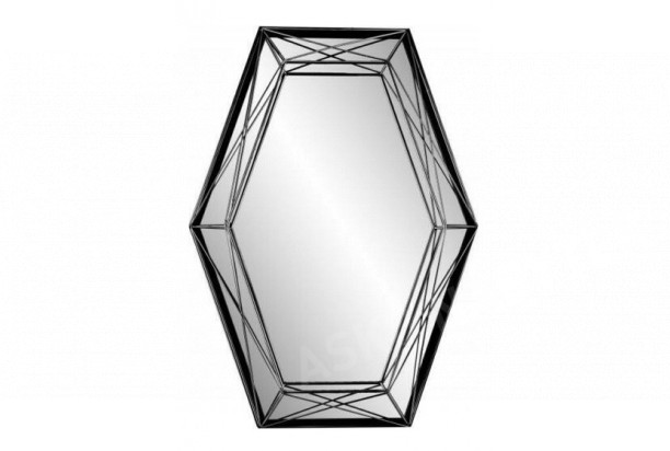 Nástěnné zrcadlo Lina 44x61 cm, černé