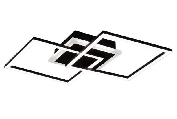 Stropní/nástěnné LED osvětlení Venida, černá mat, hranaté