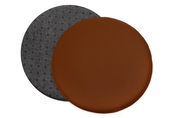 Podsedák na židle hnědý 38 cm, imitace kůže