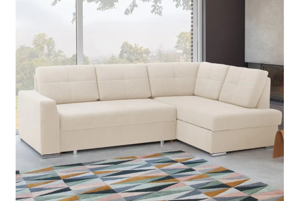 Rohová sedací souprava Stilo, béžová látka, pravý roh