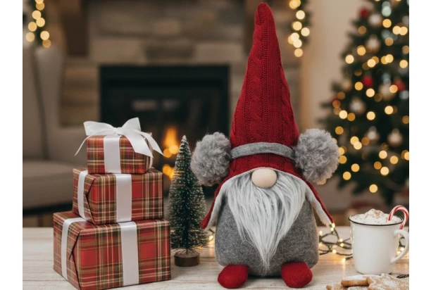 Dekorace Vánoční skřítek, 51 cm