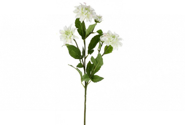 Umělá květina Jiřinka 75 cm, bílá