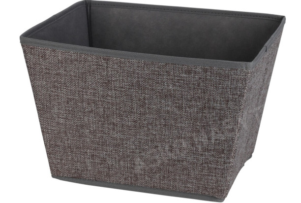 Úložný box 39x30x24 cm, tmavě šedý textil