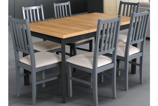 Obdélný jídelní stůl Maxim 120x80 cm, dub artisan/černý