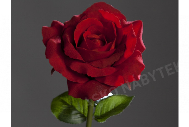 Umělá květina Velvet růže, červená