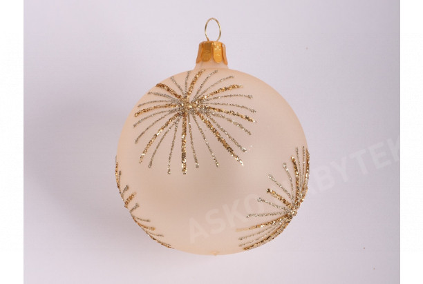 Vánoční ozdoba skleněná koule 7 cm, šampaňská