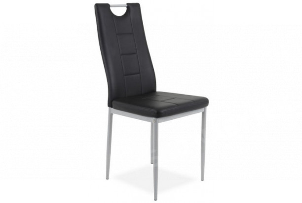 Jídelní židle Kim, černá ekokůže